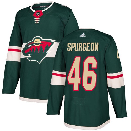 Adidas Wild #46 Jared Spurgeon Green Home Authentic Stitched Youth NHL Jersey